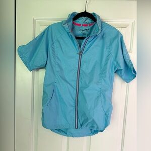 SUNICE Teal BRITANNY Short Sleeve Full Zip Golf Jacket Size Small M